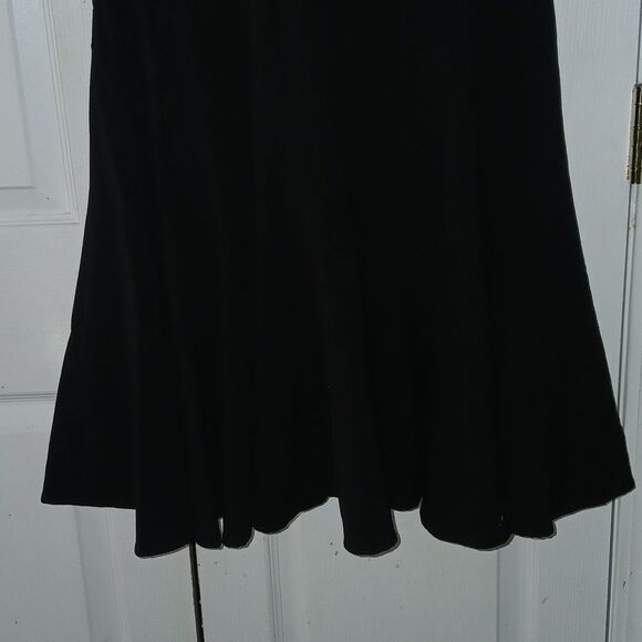 Calvin Klein black sleeveless flare business party simple dress Sz 12 EUC - Picture 2 of 8